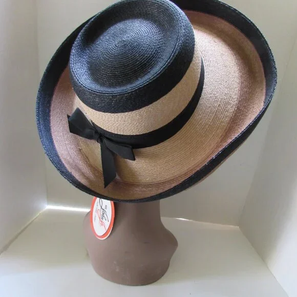 SALE Classic Vintage Mr. John Jr Straw Hat Bands of Black  display picture 3